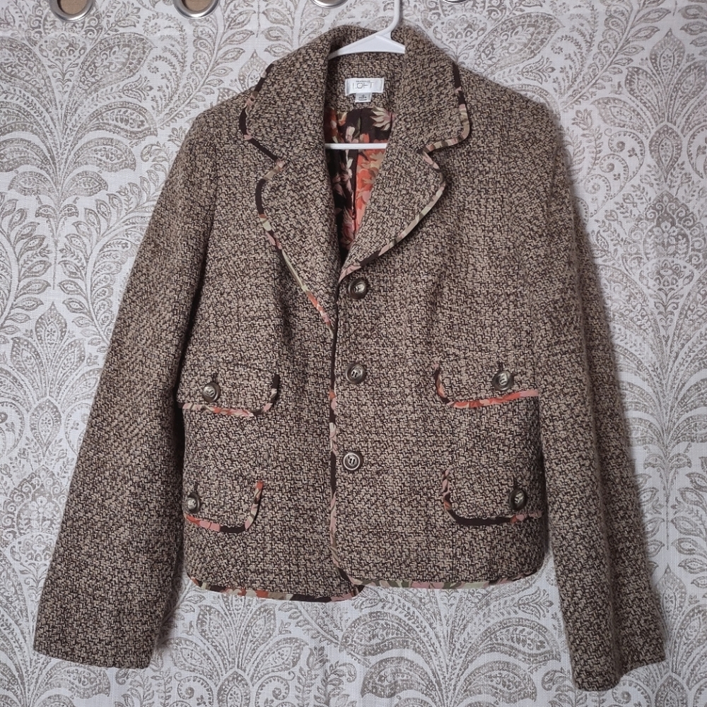 Ann Taylor Shabby Chic Tweed Jacket